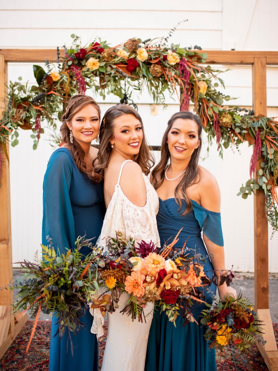 Crimson and Teal Boho Harvest Wedding Inspiration