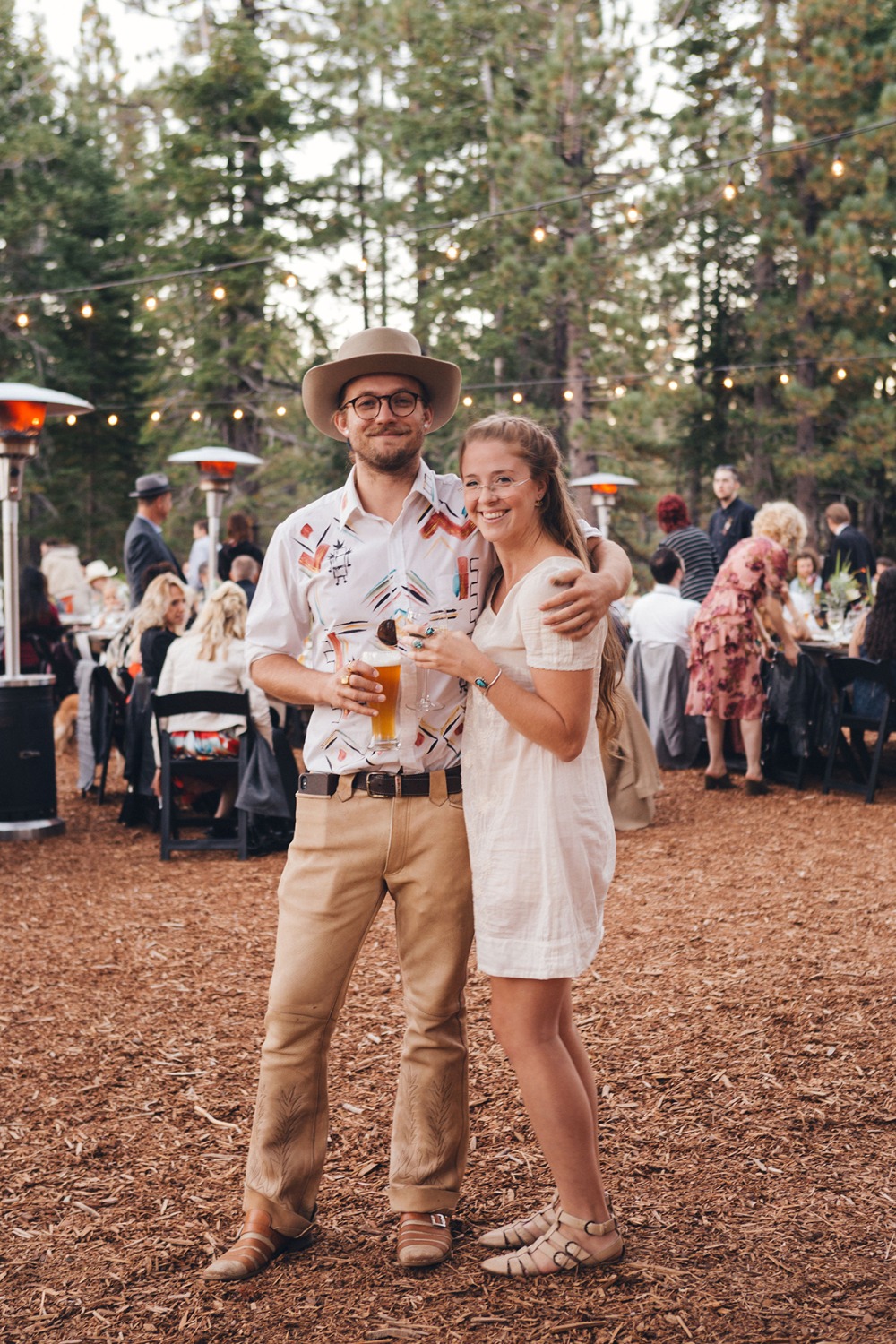 rustic laid back wedding guests