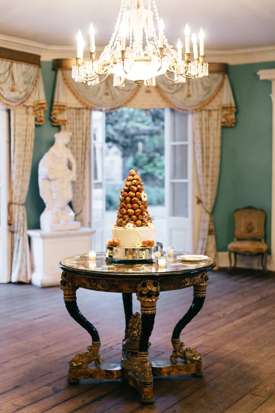 French-inspired croquembouche cake