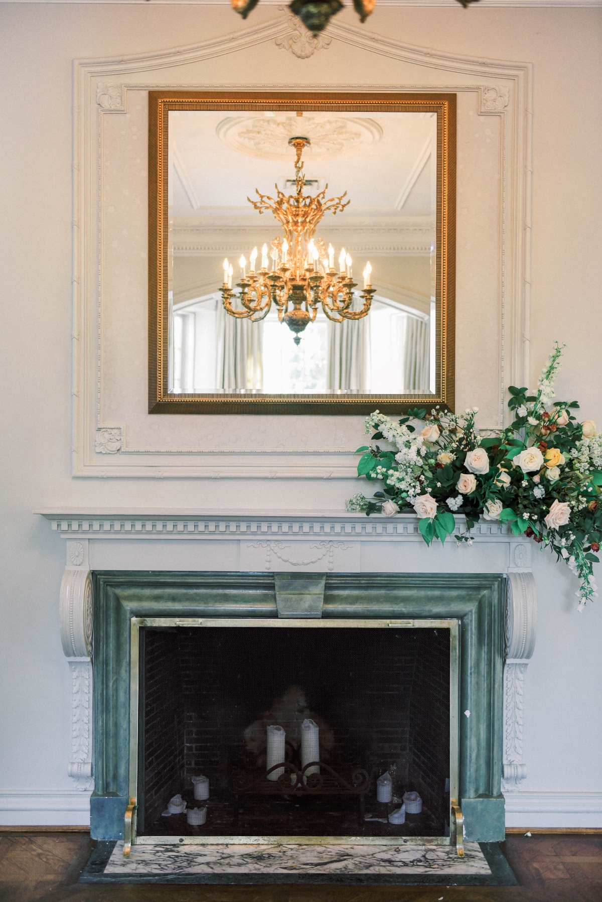 wedding fireplace at Graydon Hall Manor