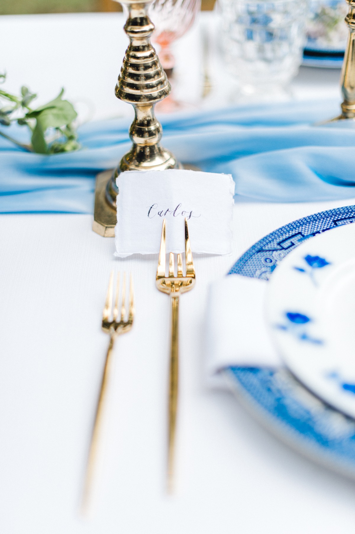 Use a fork as your wedding place card holder