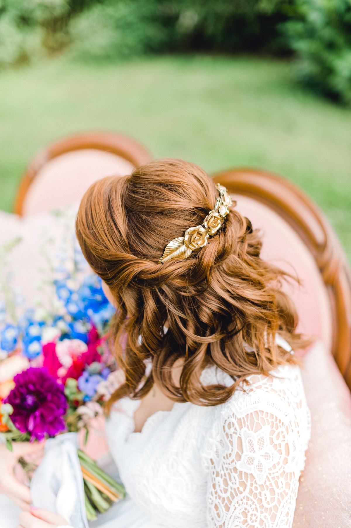 Half-up wedding hair