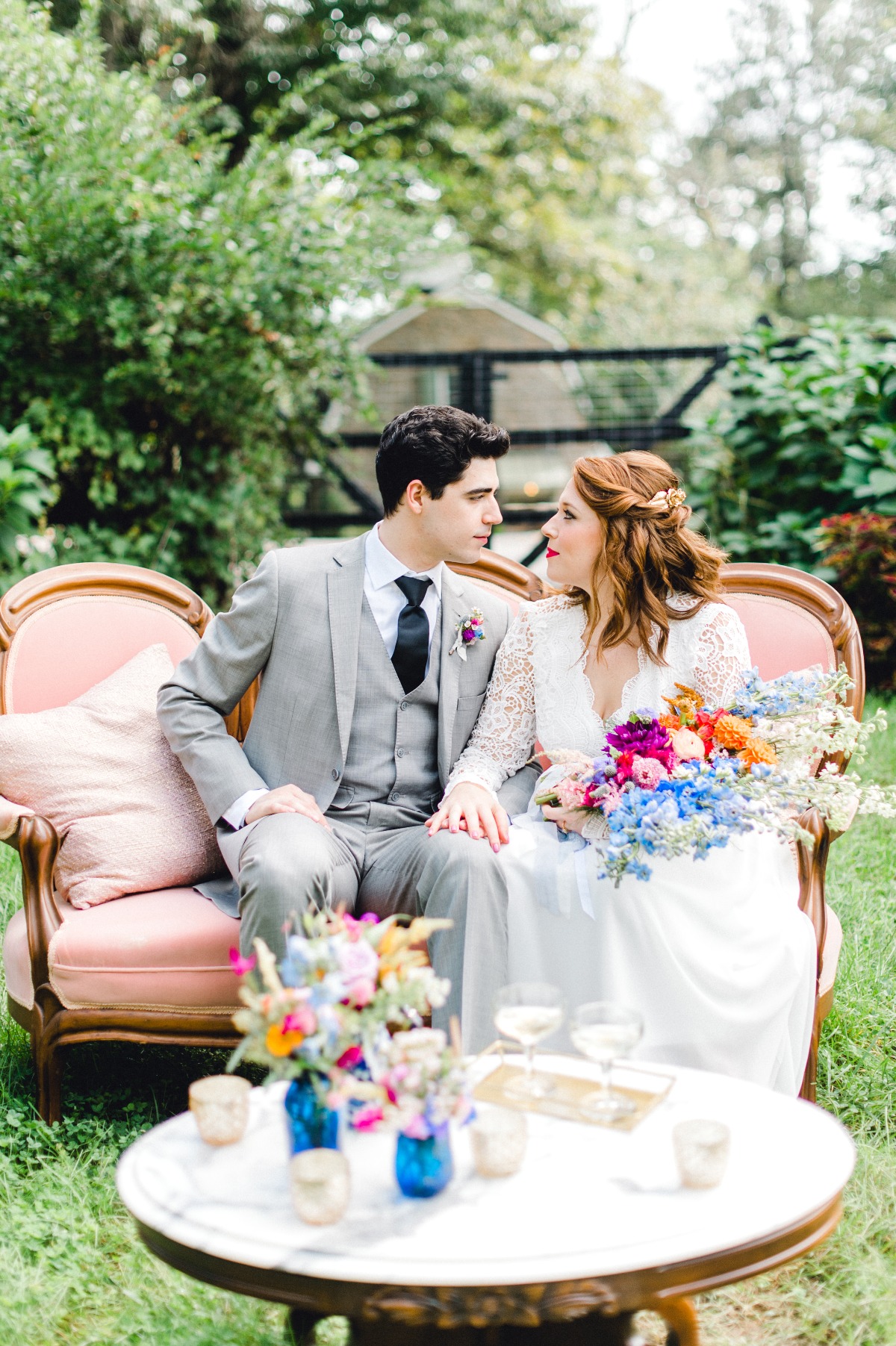 Bright and cheerful outdoor elopement ideas