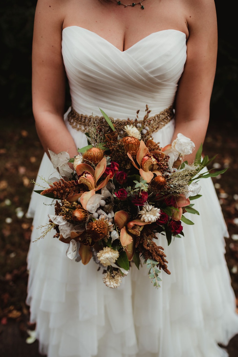Autumn inspired wedding bouquet
