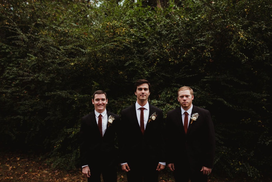 Matching groom and his men
