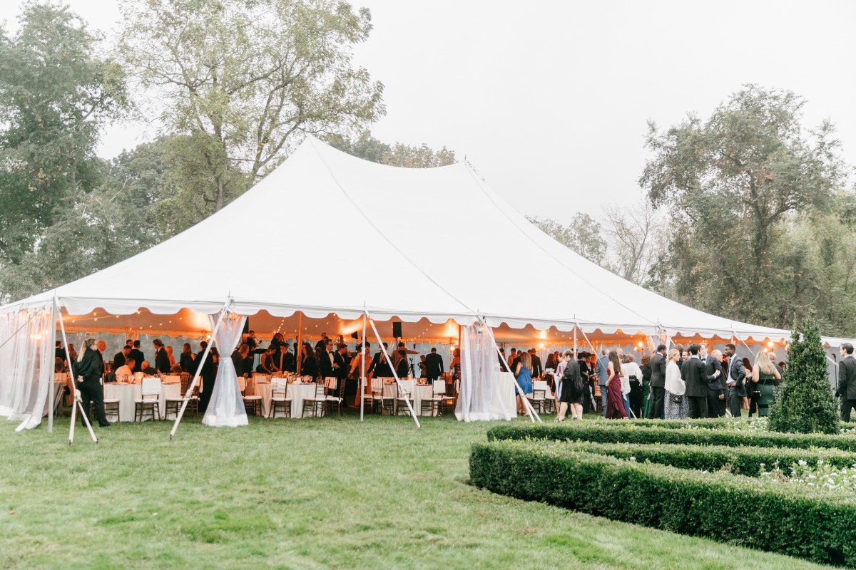 Tent wedding reception
