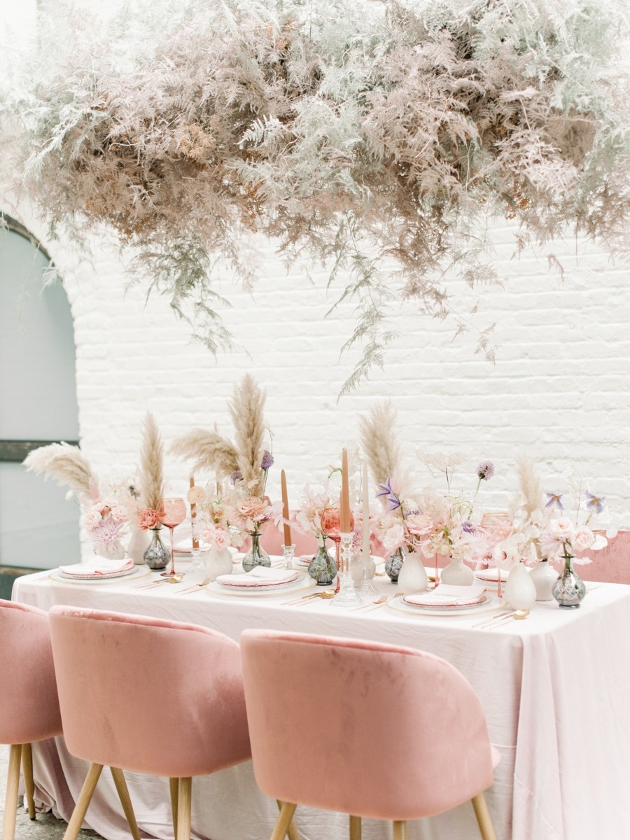How to Style a Blush Hued Wedding With a Hint of Sparkle
