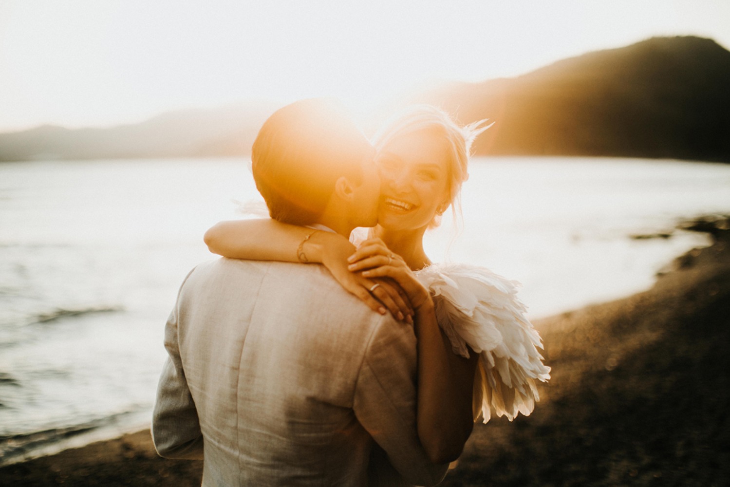 sunset wedding photos