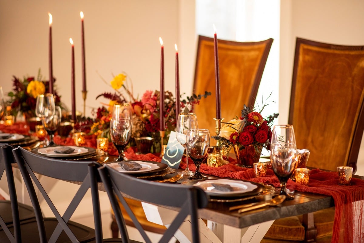 Moody fall tablescape