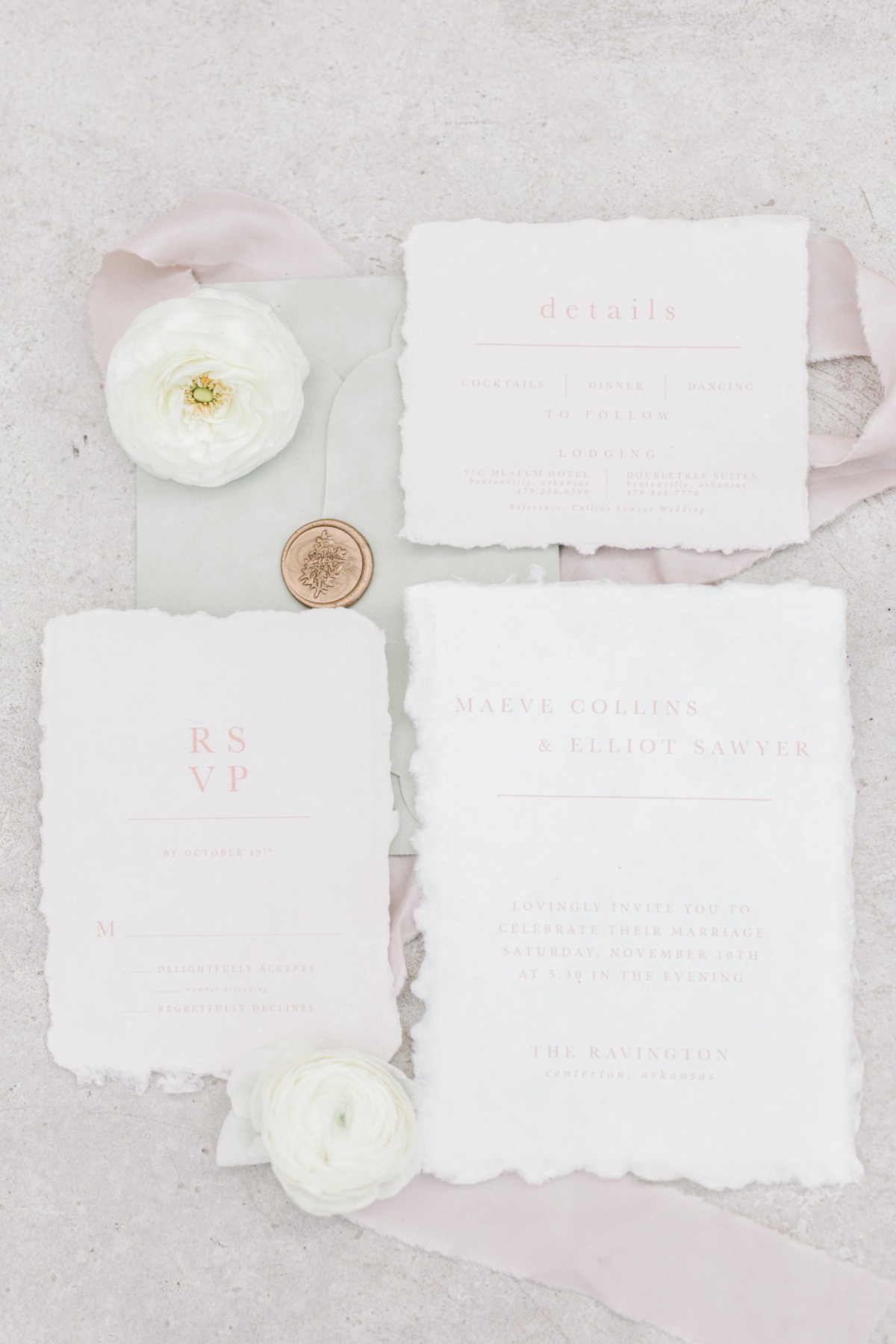 soft blush wedding invitations