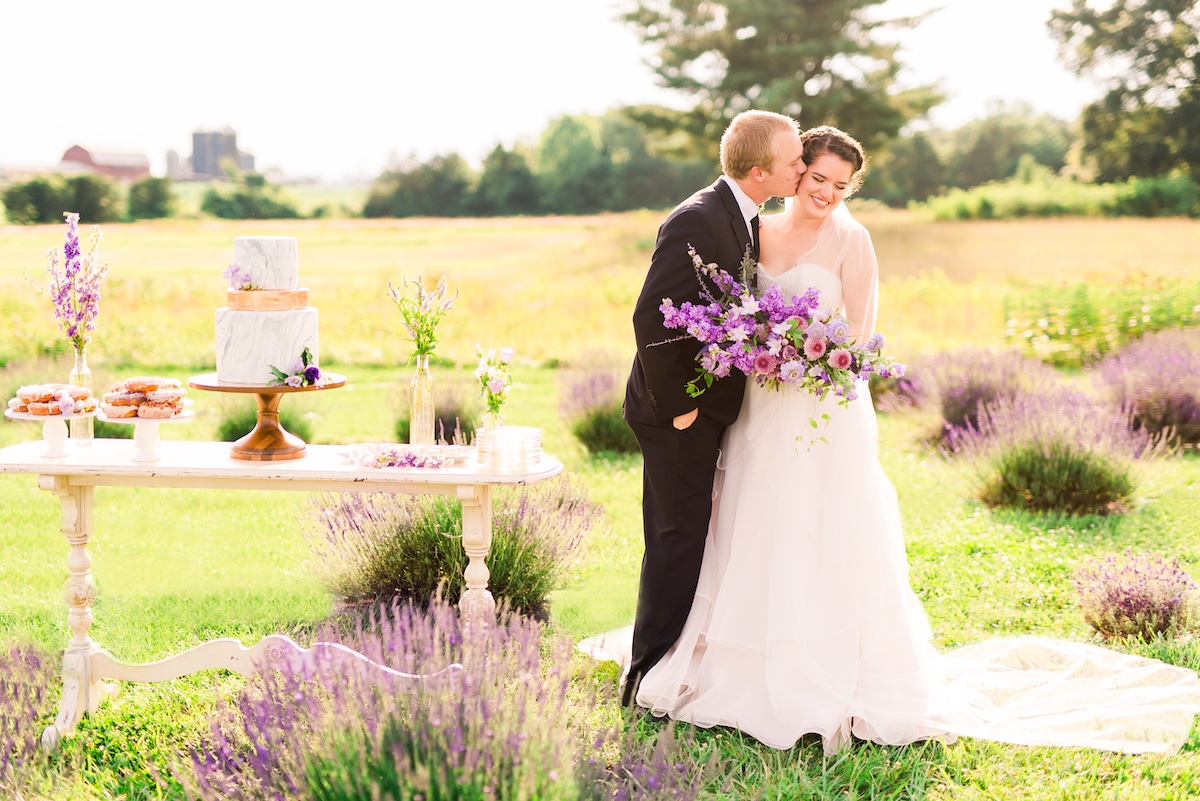 Lavender field wedding inspiration