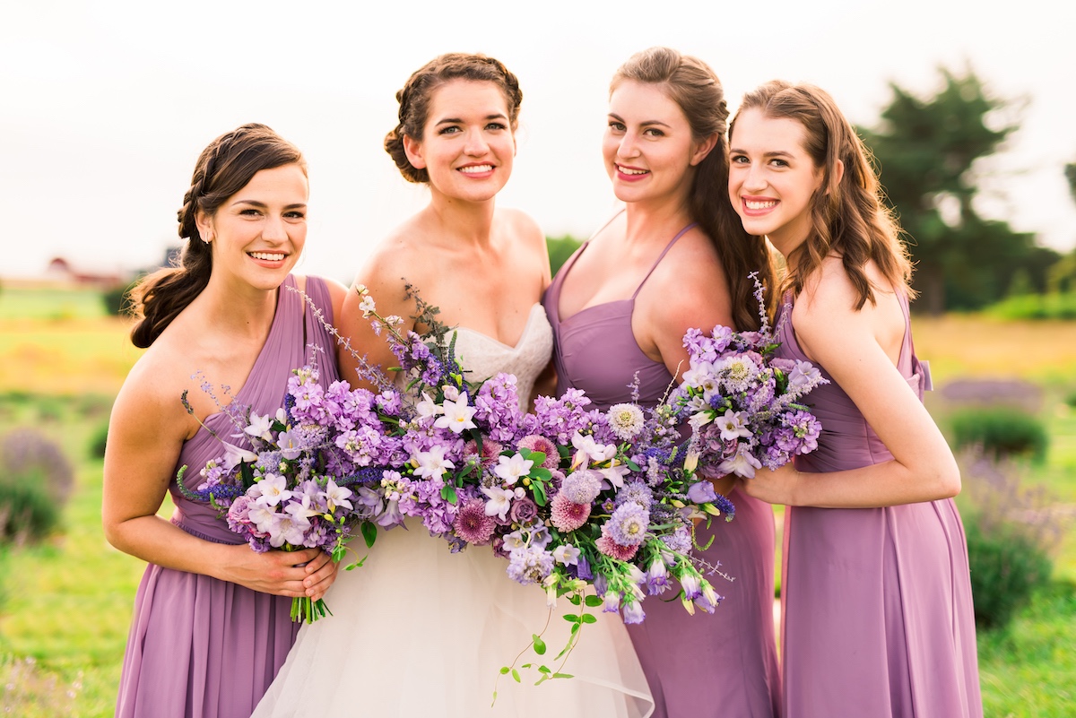 Lavender inspired bridesmaid look
