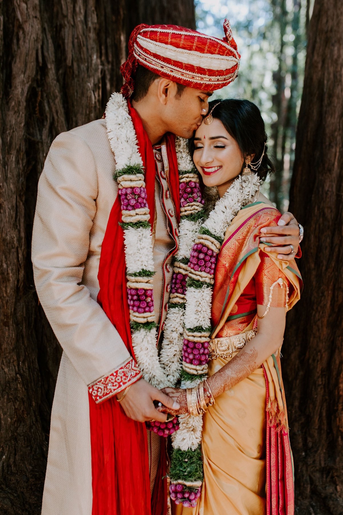 Hindu wedding in the redwoods