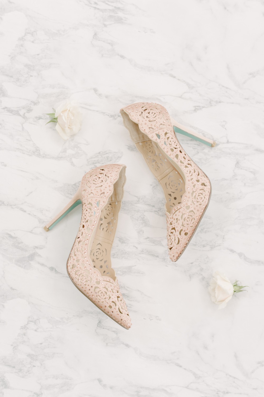 Pink wedding heels