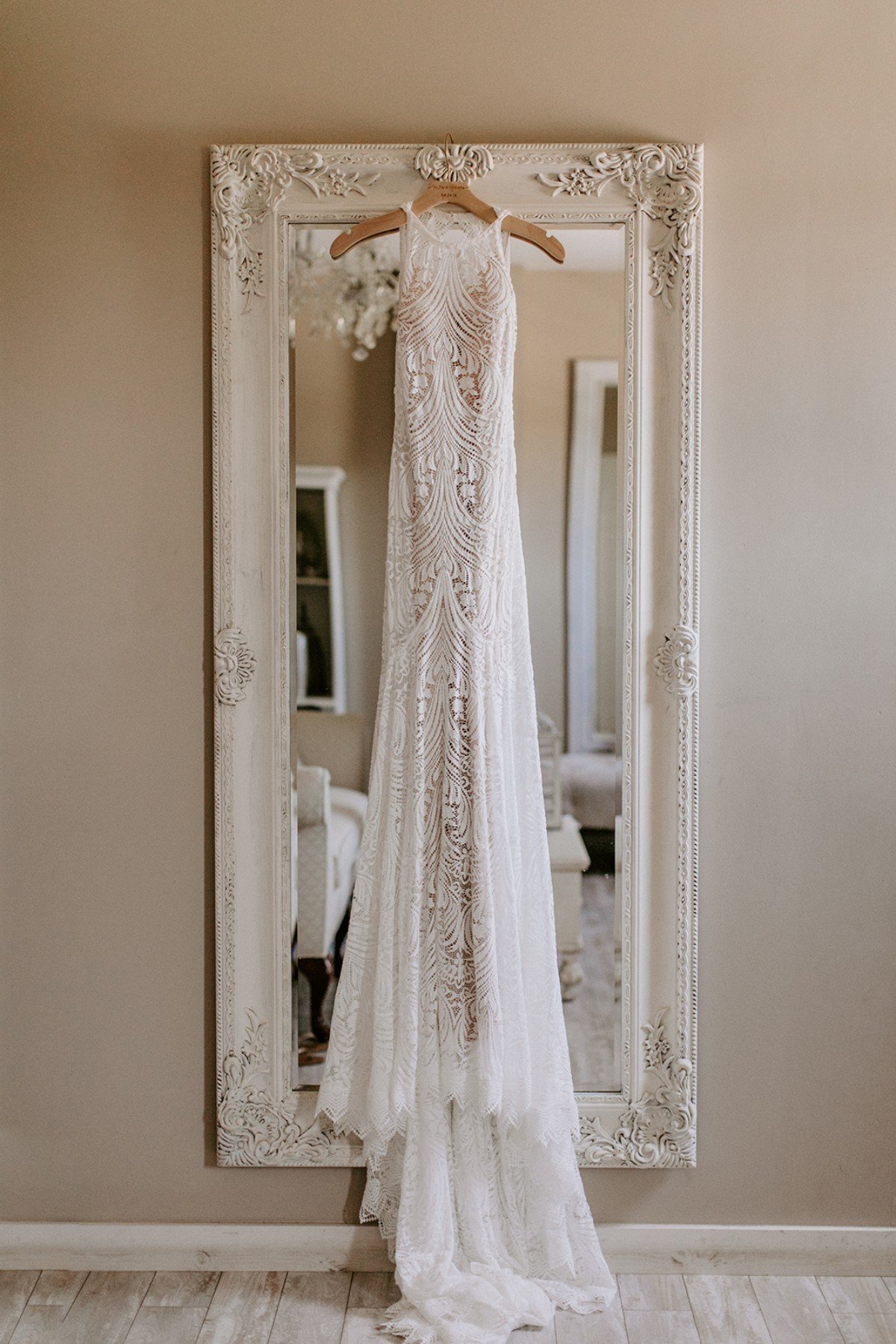 High neck wedding dress from Lover's Society from Lovely Bride