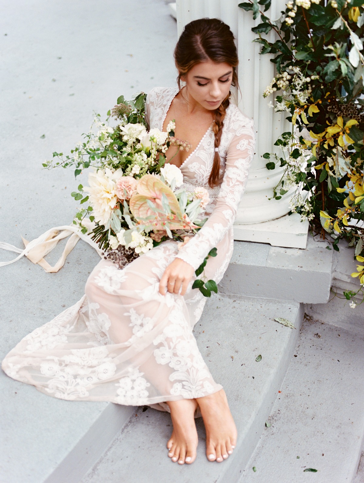 Blush wedding dress by Free People