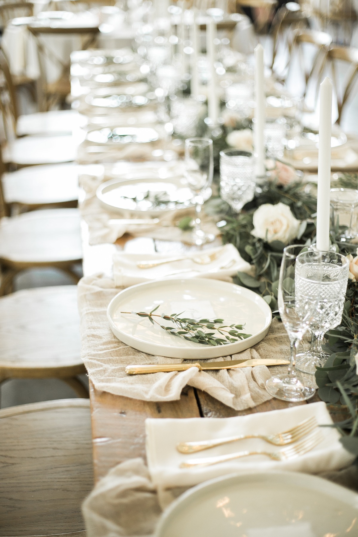 Organic wedding tablescape