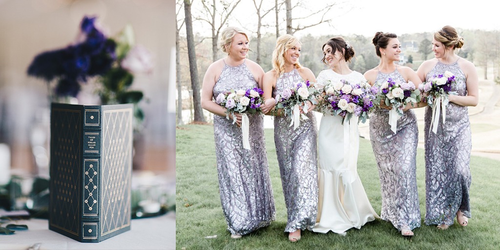 This Purple Wedding Is Quite A Page Turner