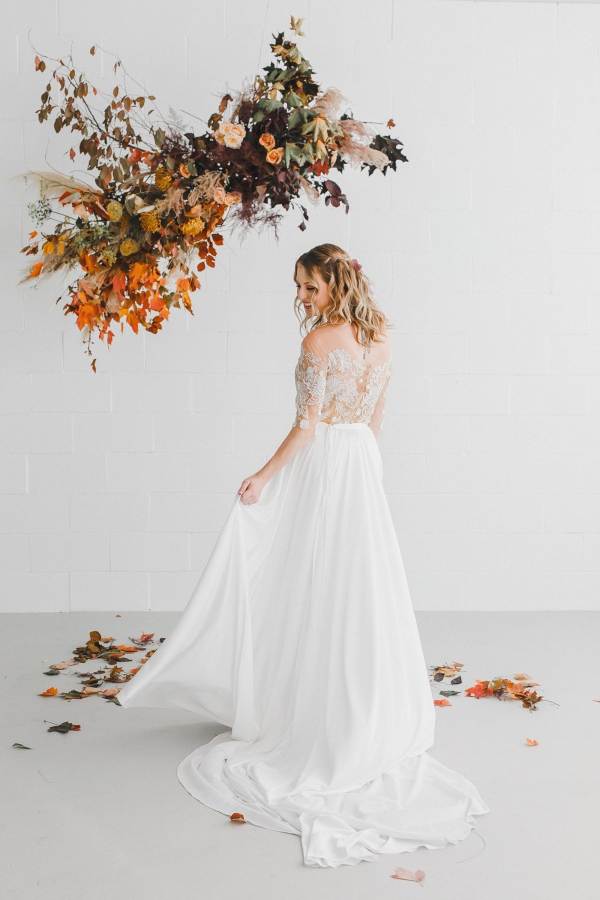 Fall bridal look from Brides on Hartz
