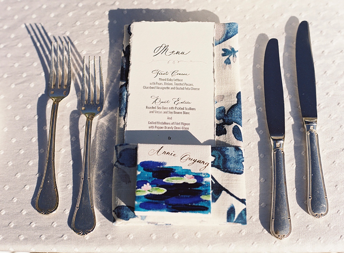 Watercolor place setting