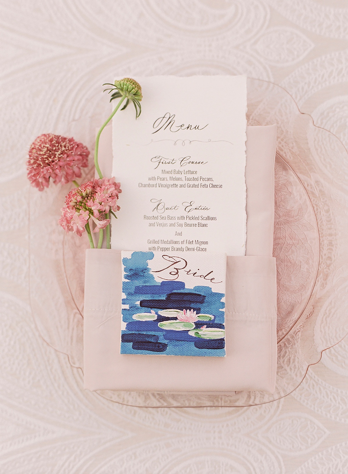 Bride place setting