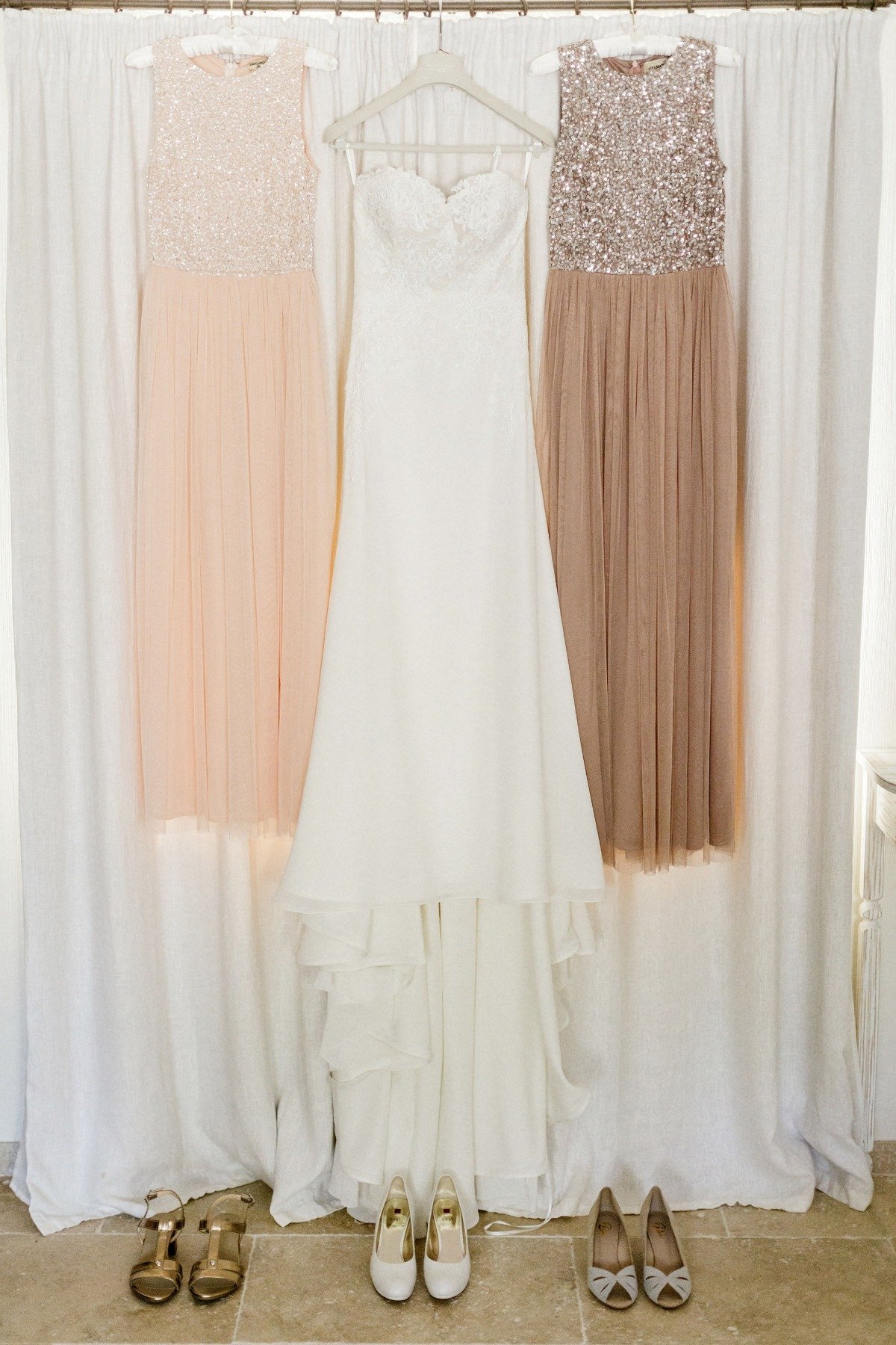 Sparkly bridesmaid dresses
