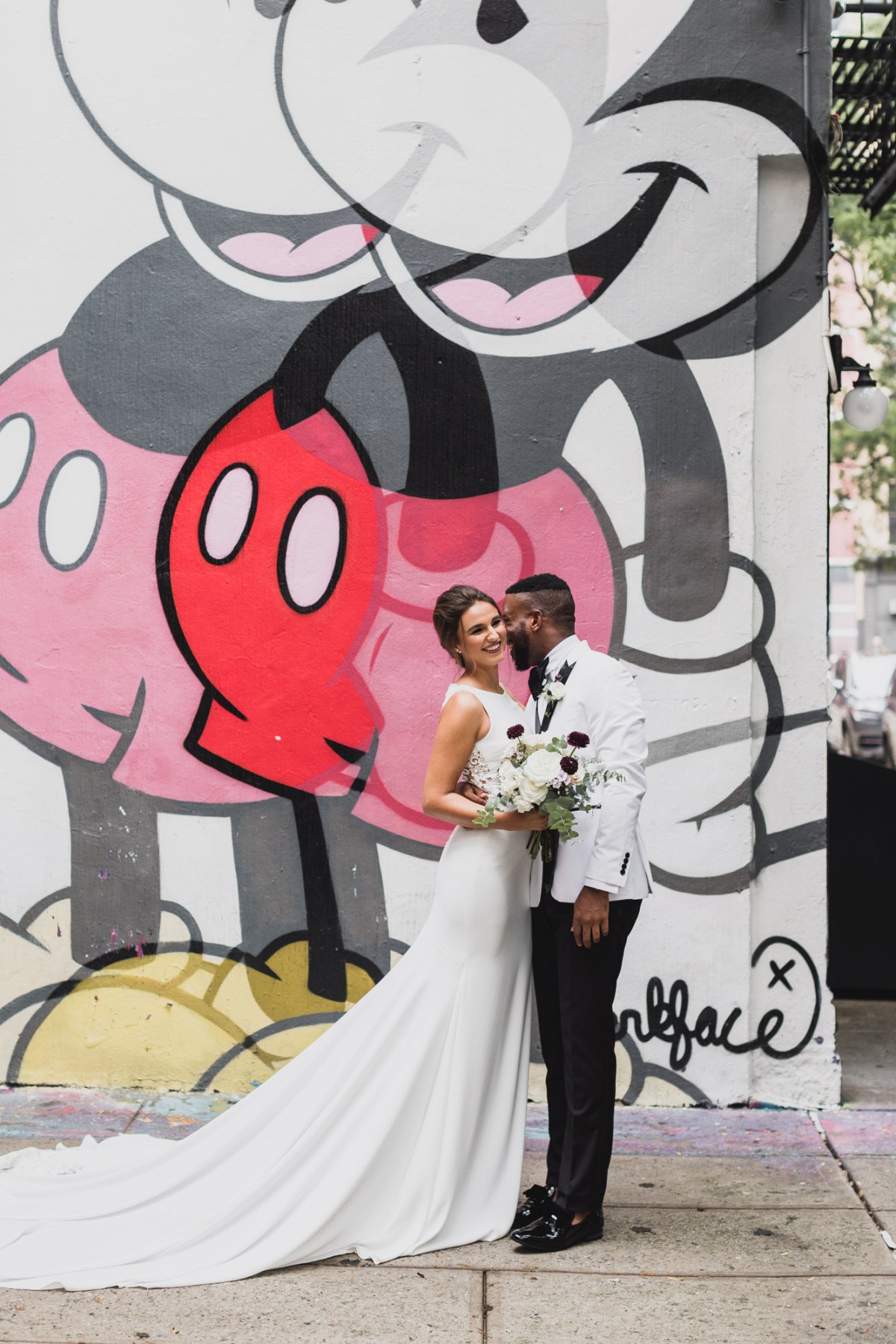 street art wedding portraits