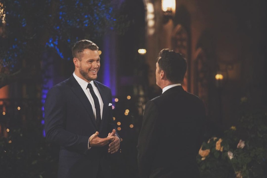 Colton Underwood and Chris Harrison Bachelor Premiere Night