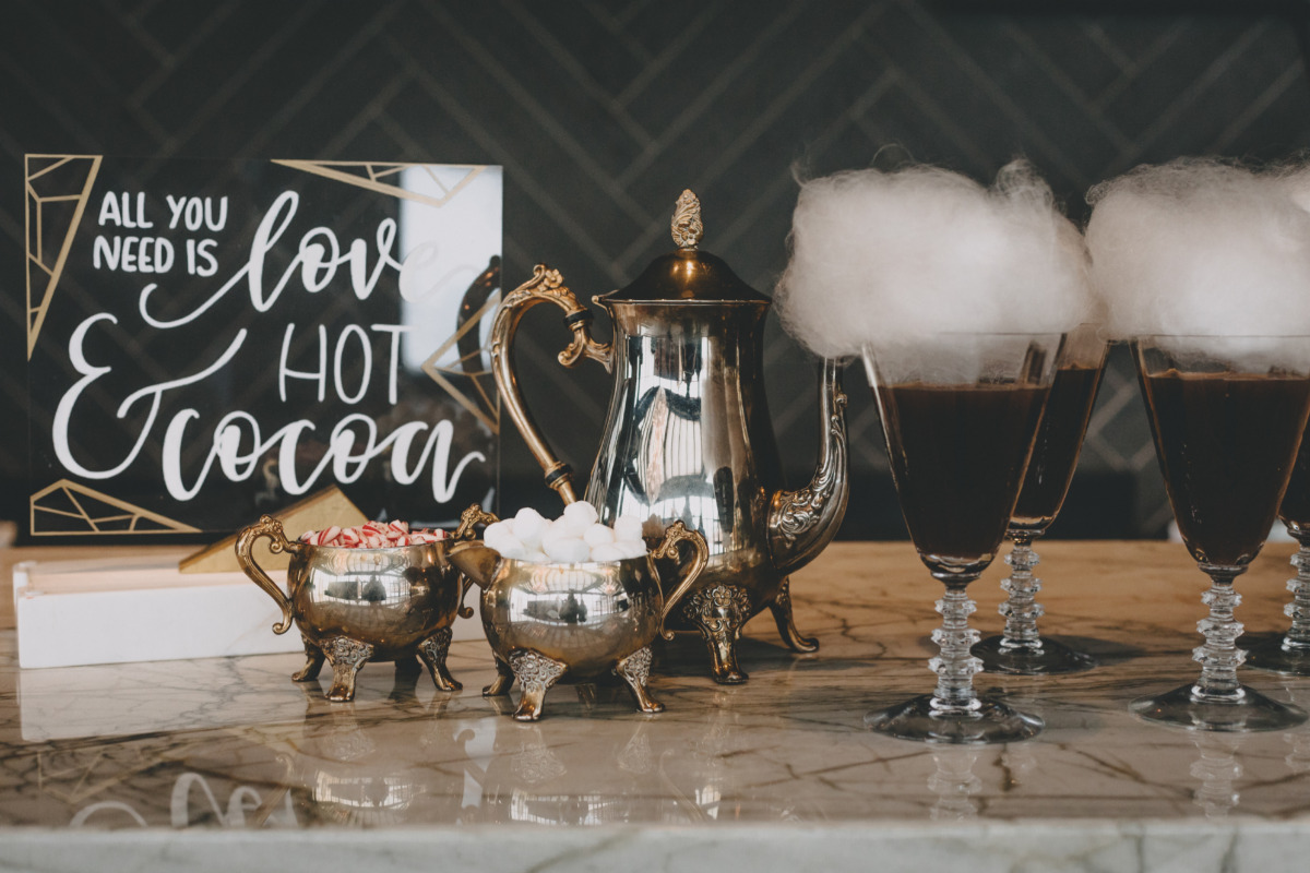 warm up your guests with a hot cocoa bar