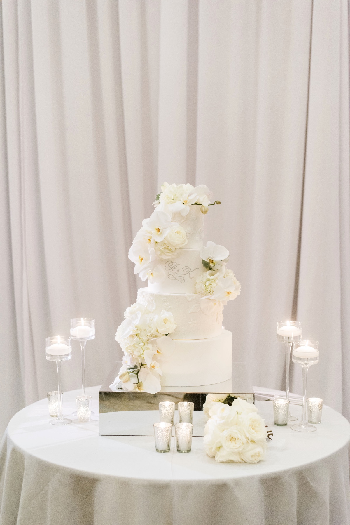 White four tier wedding cake
