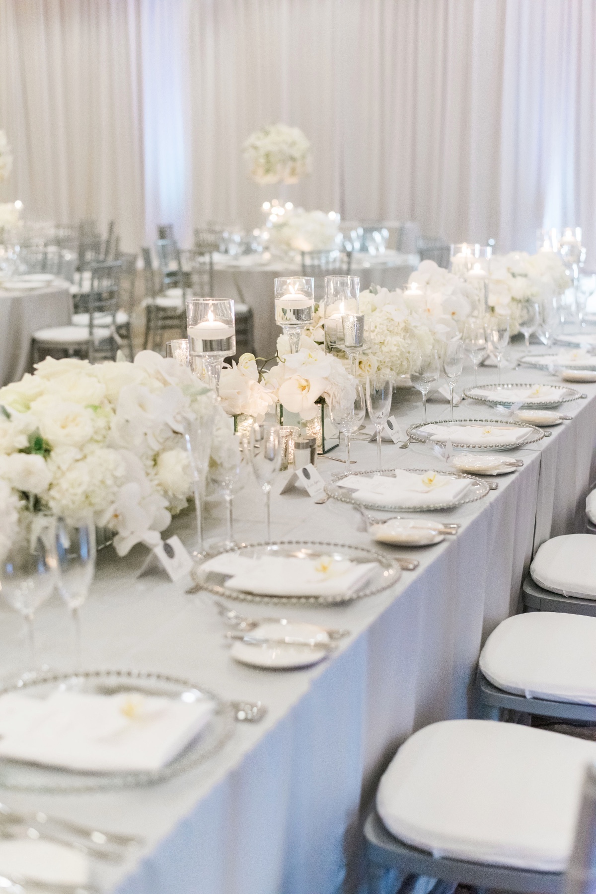 Silver and white reception