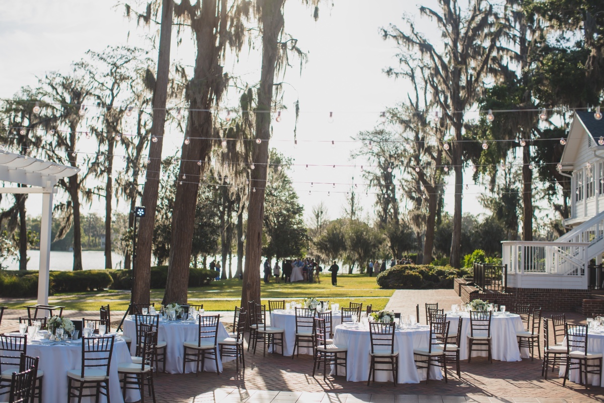 Outdoor reception at Cypress Grove Estate House