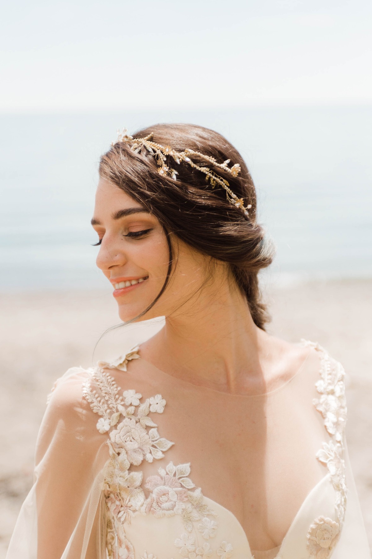 ethereal wedding dress and accessories
