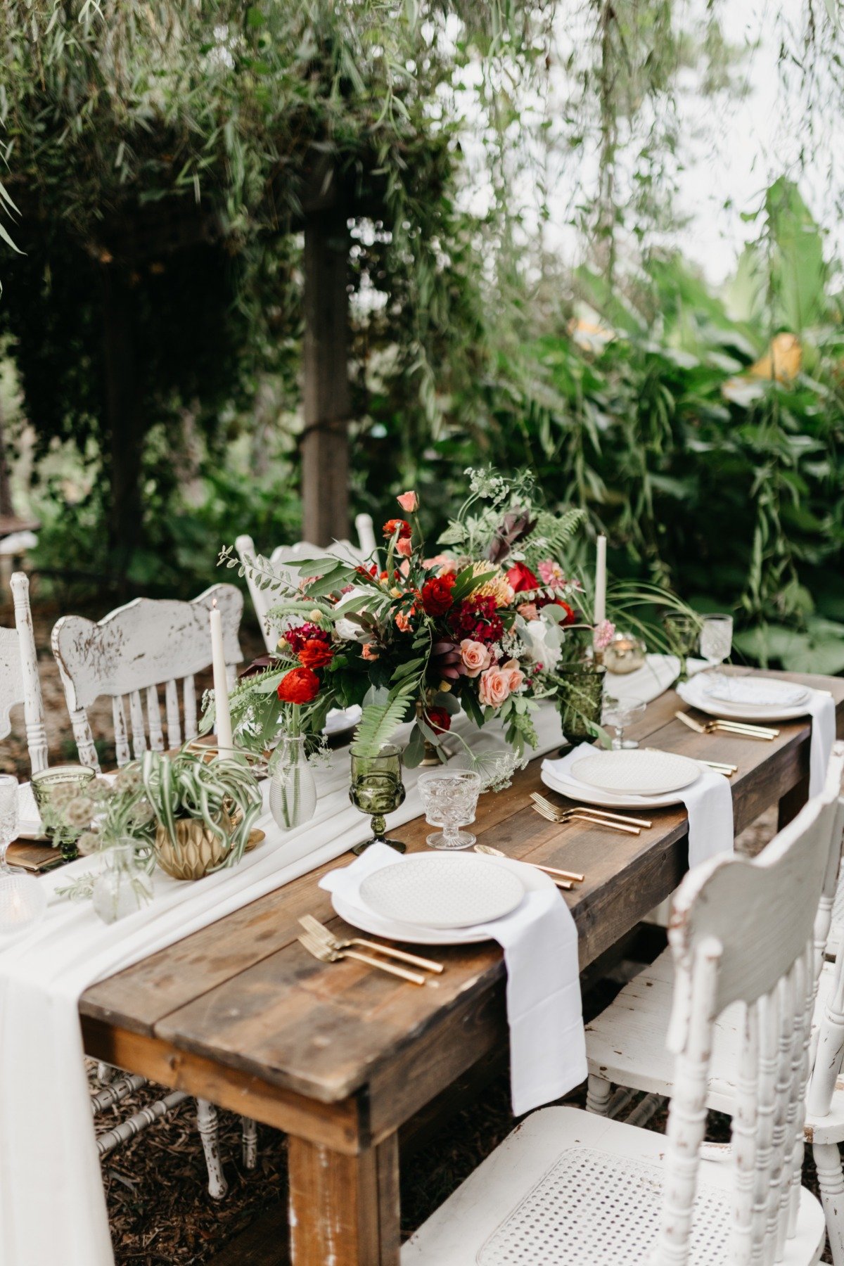 organic inspired wedding table