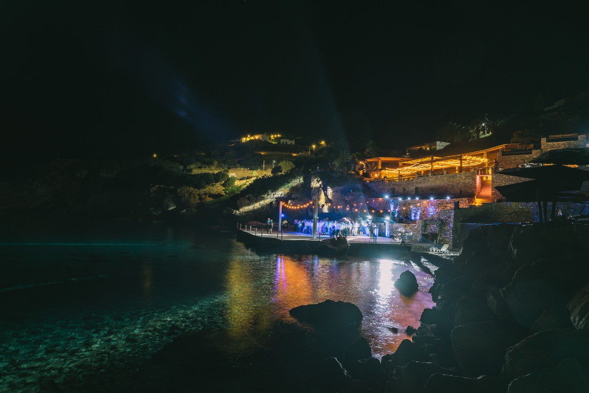 Seaside reception in Greece