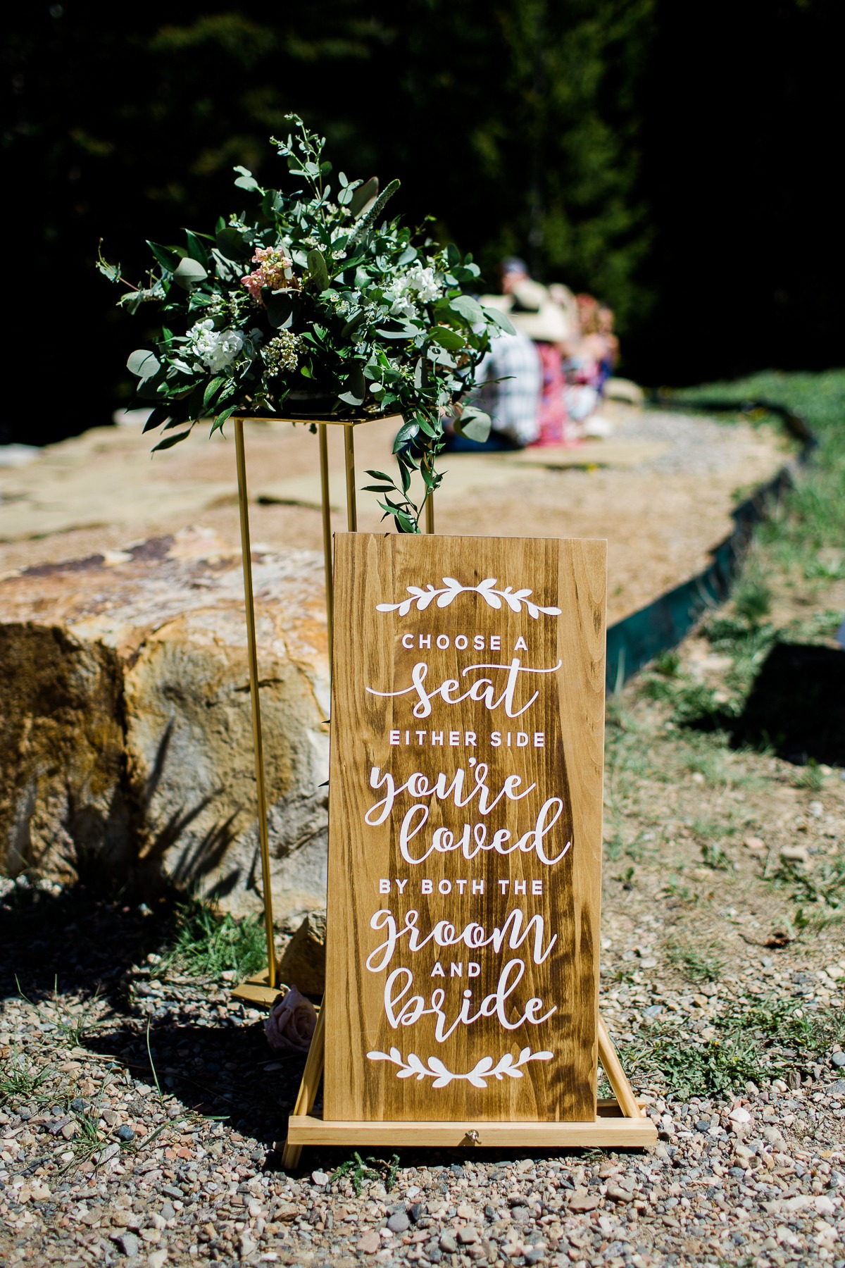 Ceremony seating sign
