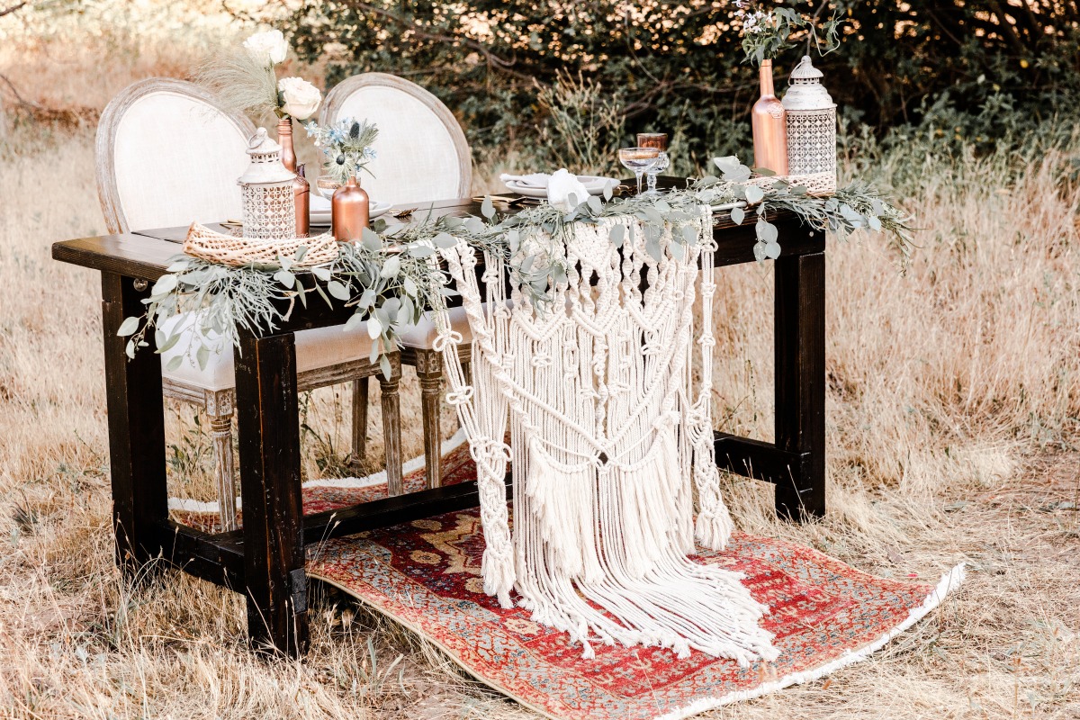 macrame wedding table idea