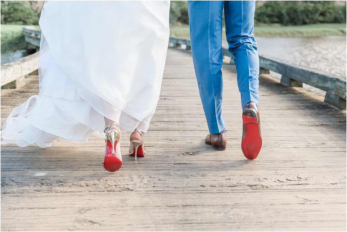 red bottom wedding shoes