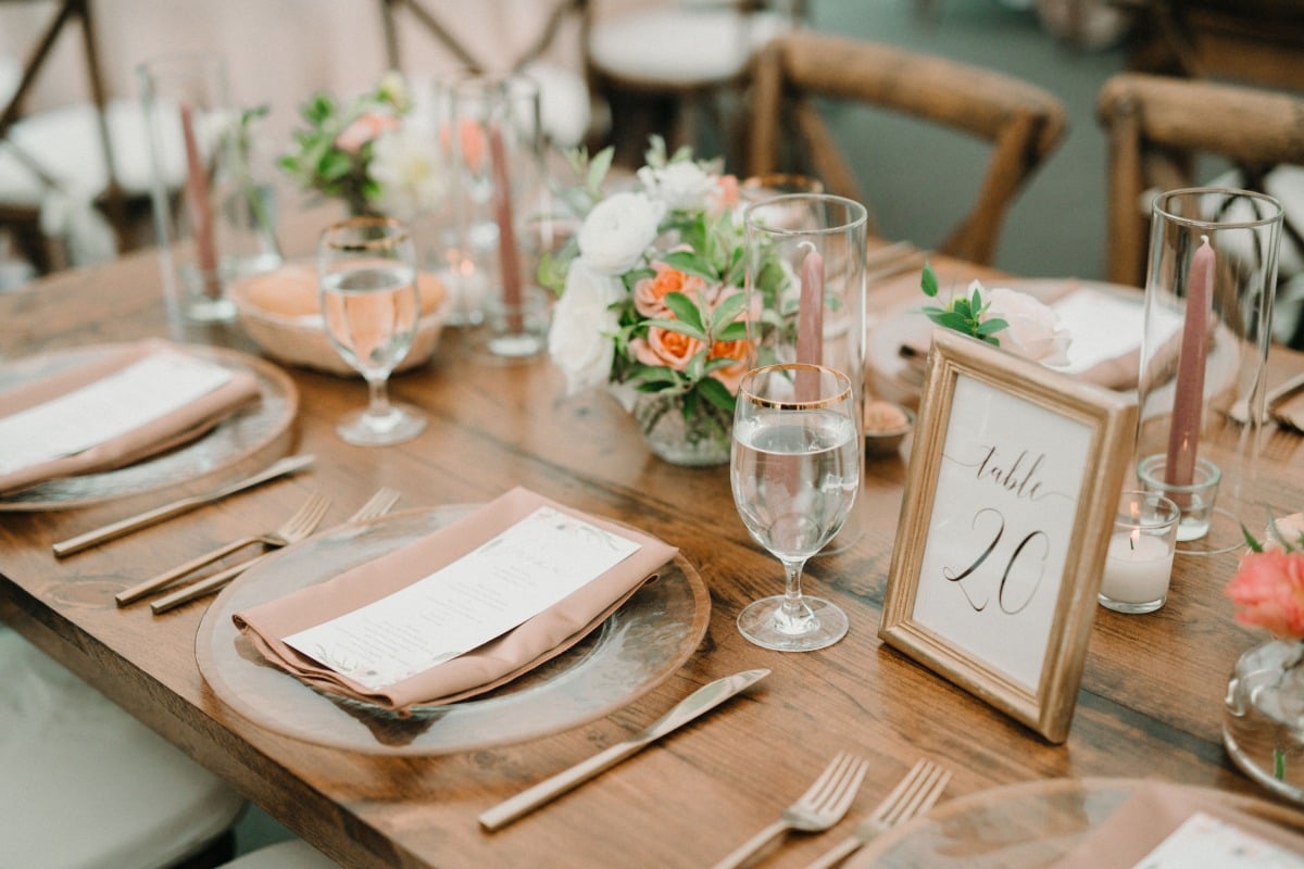Wedding reception table design