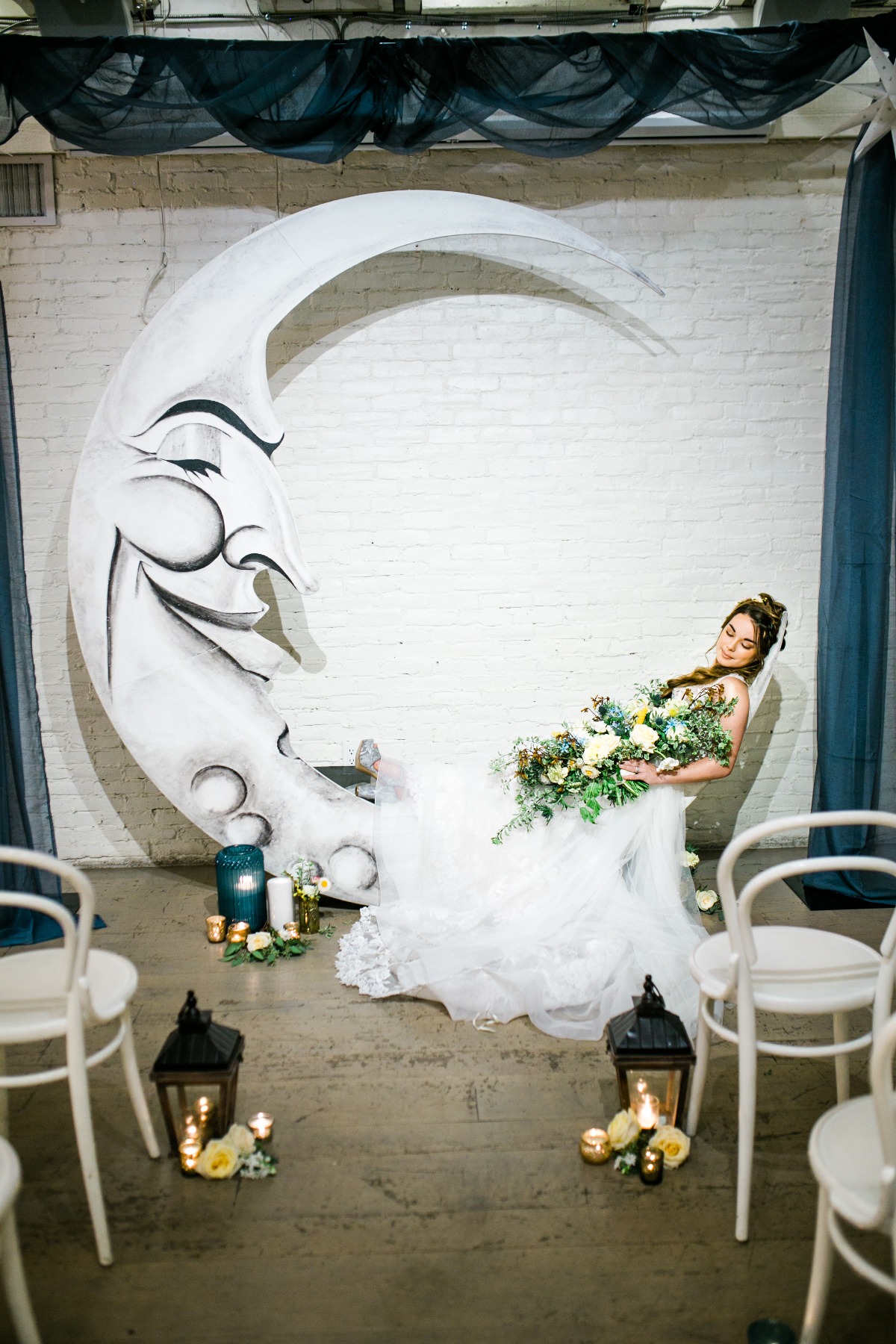 Moon bridal portrait