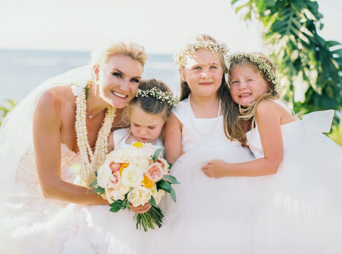 sweet flower girls all ready for the big day