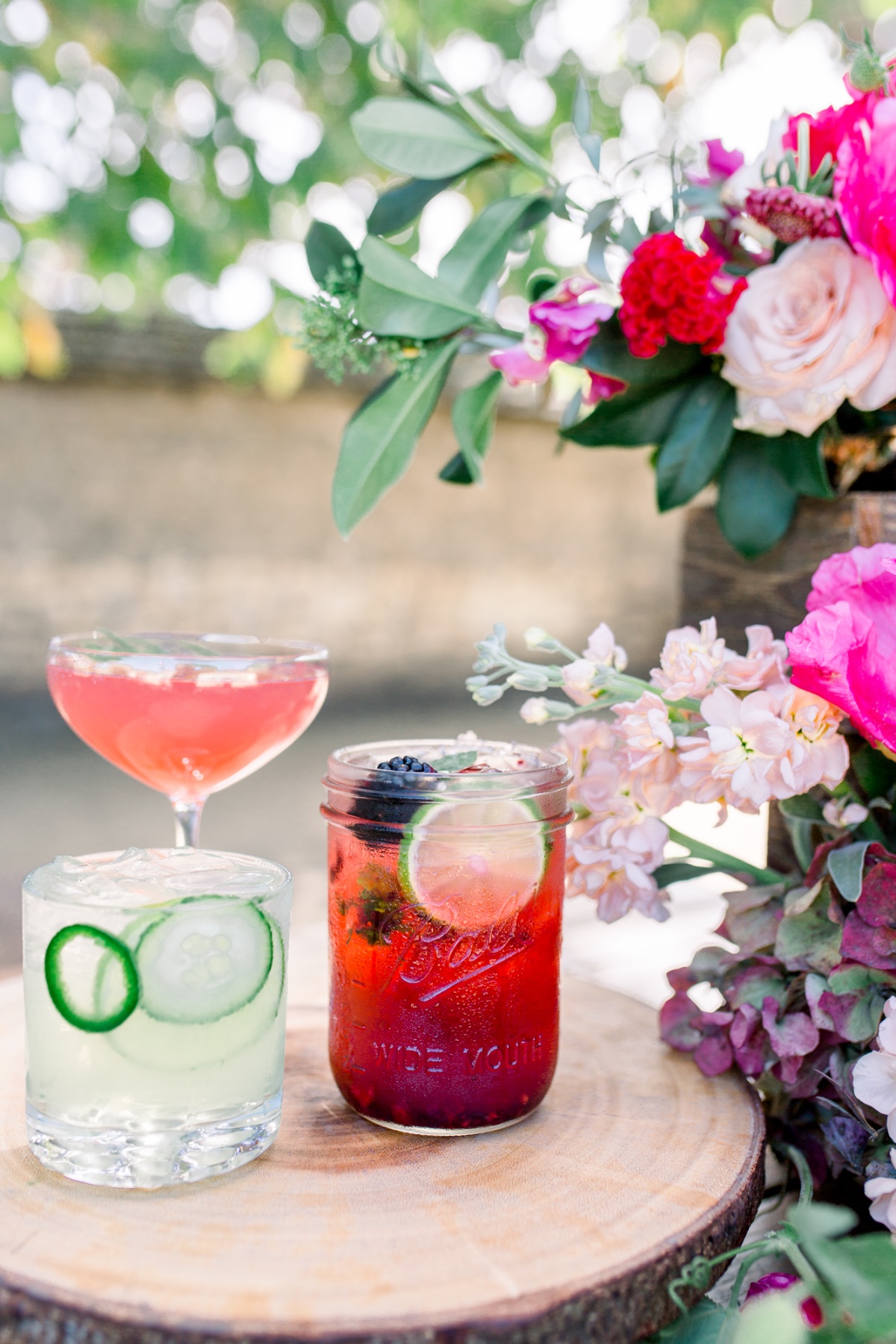 Fruity wedding cocktails