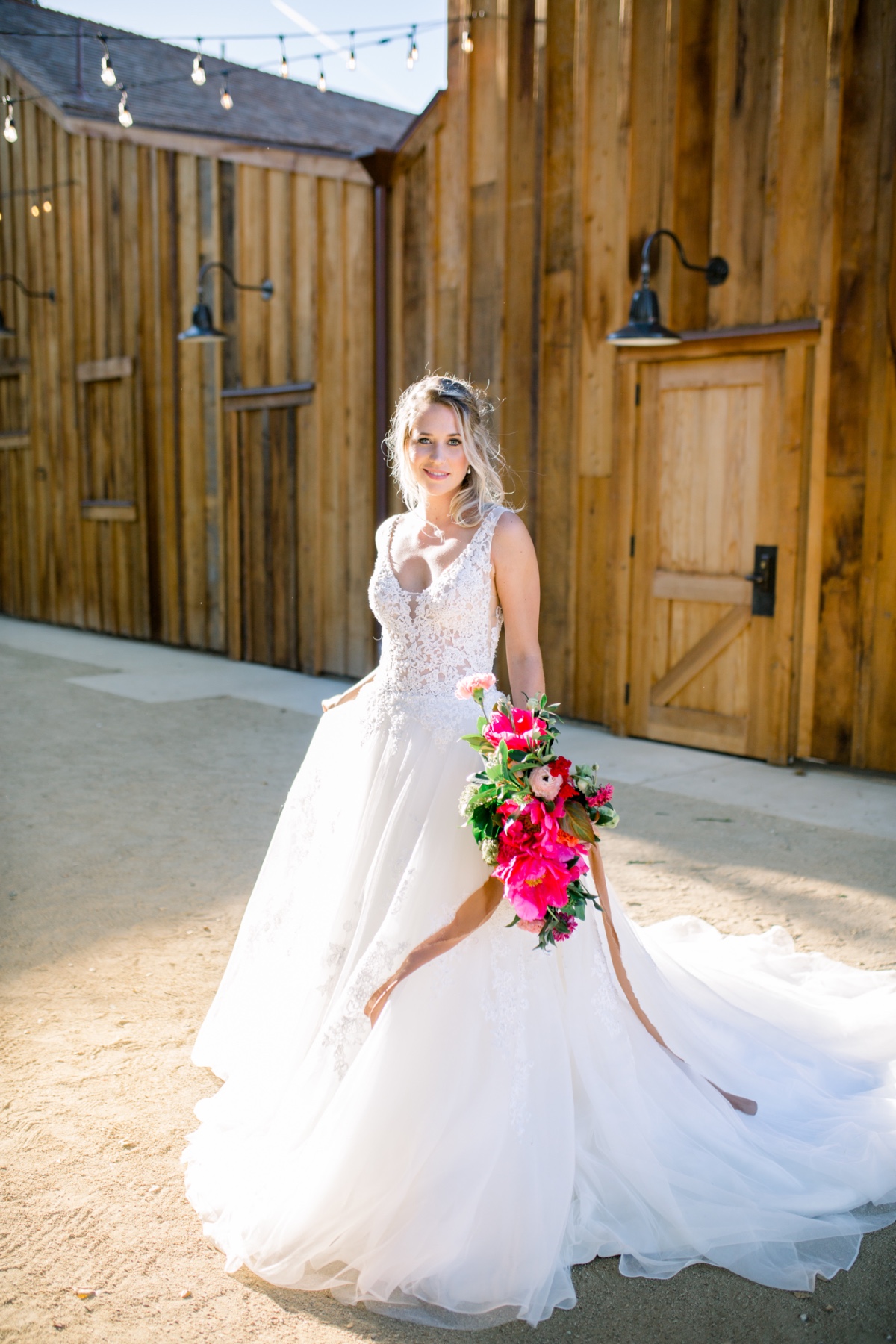 Lace bodice wedding dress