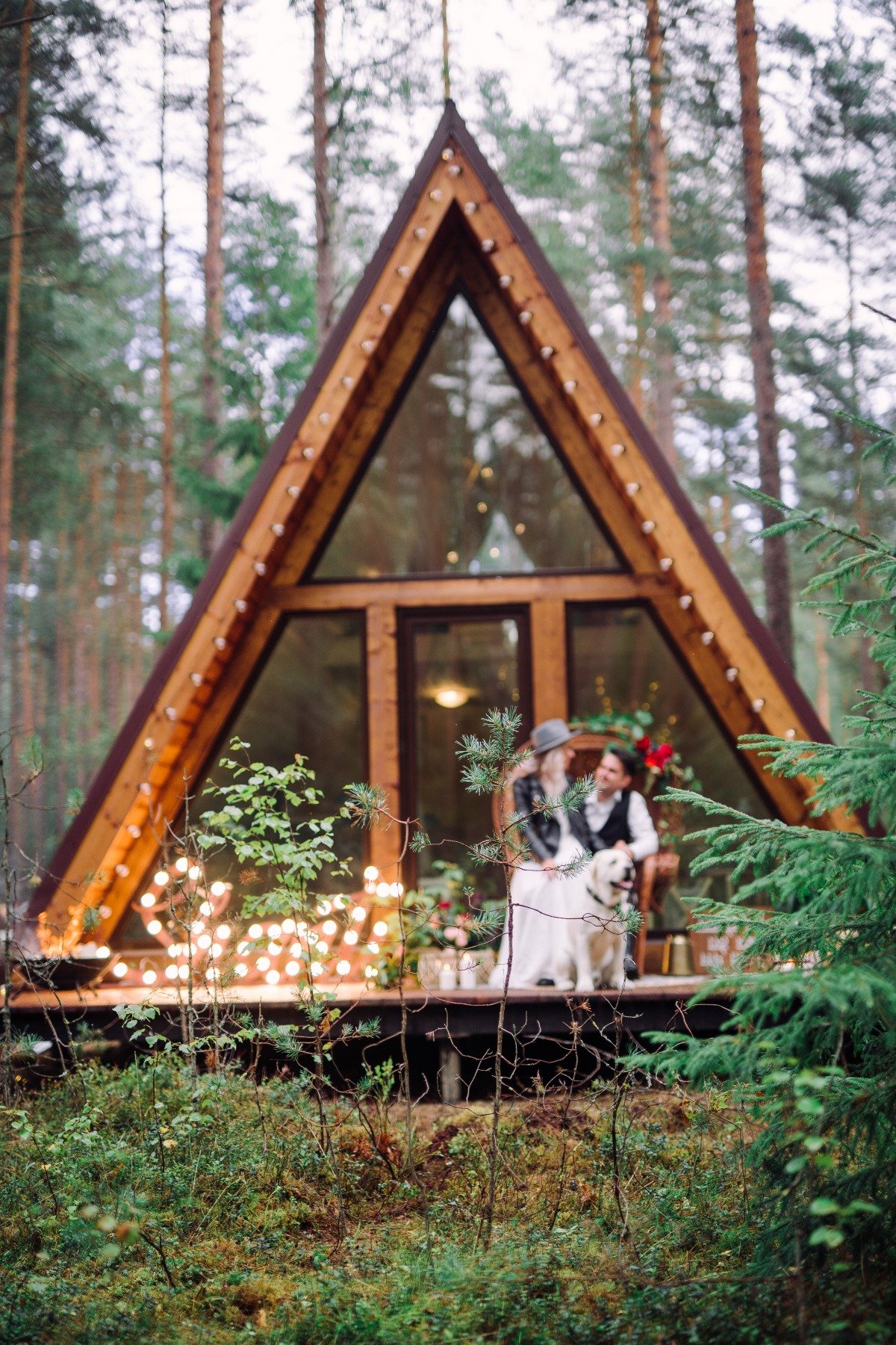 a frame wedding cabin