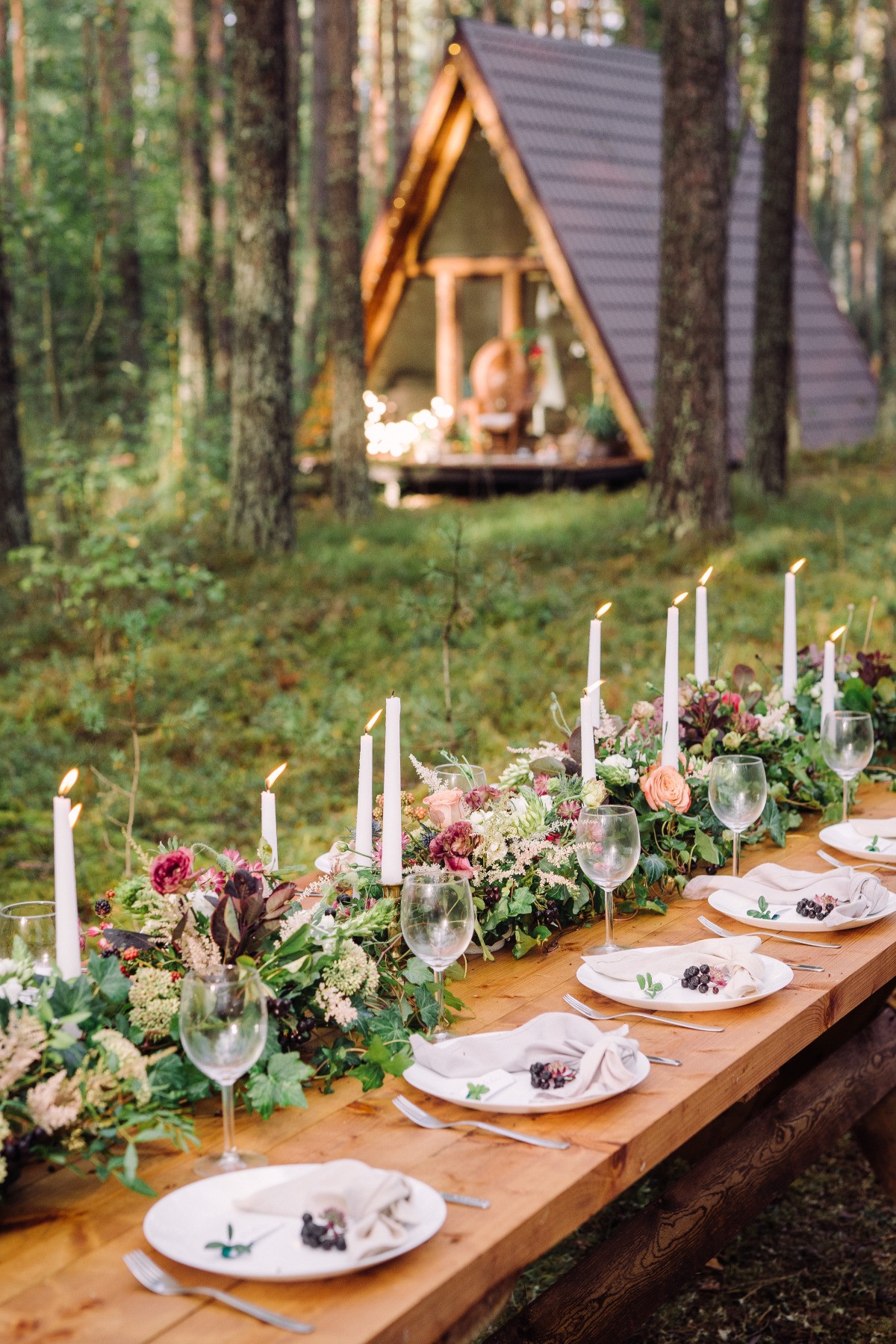 a wedding in the woods