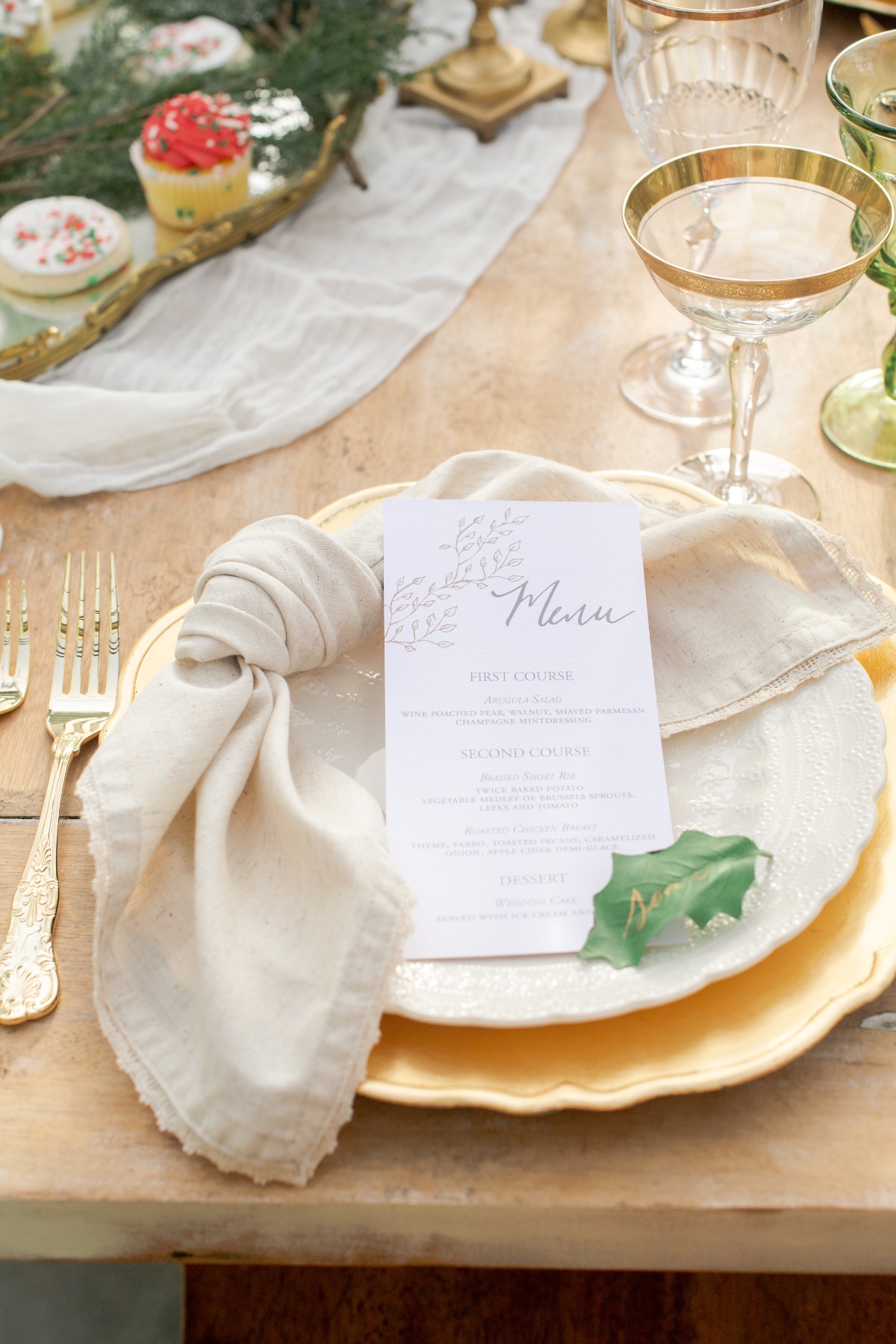 Wedding menu design