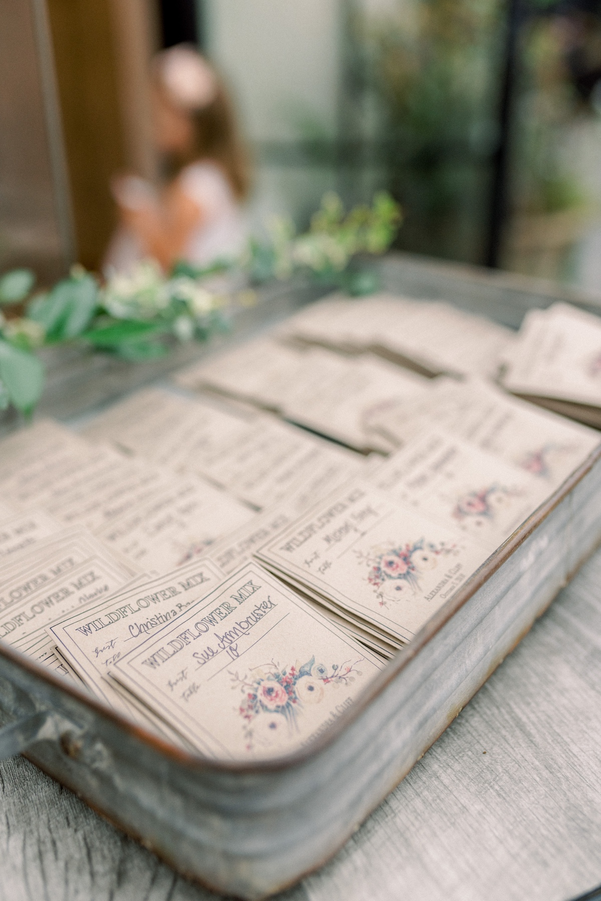 Escort card seed packets