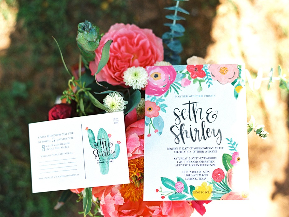 floral inspired wedding invitations