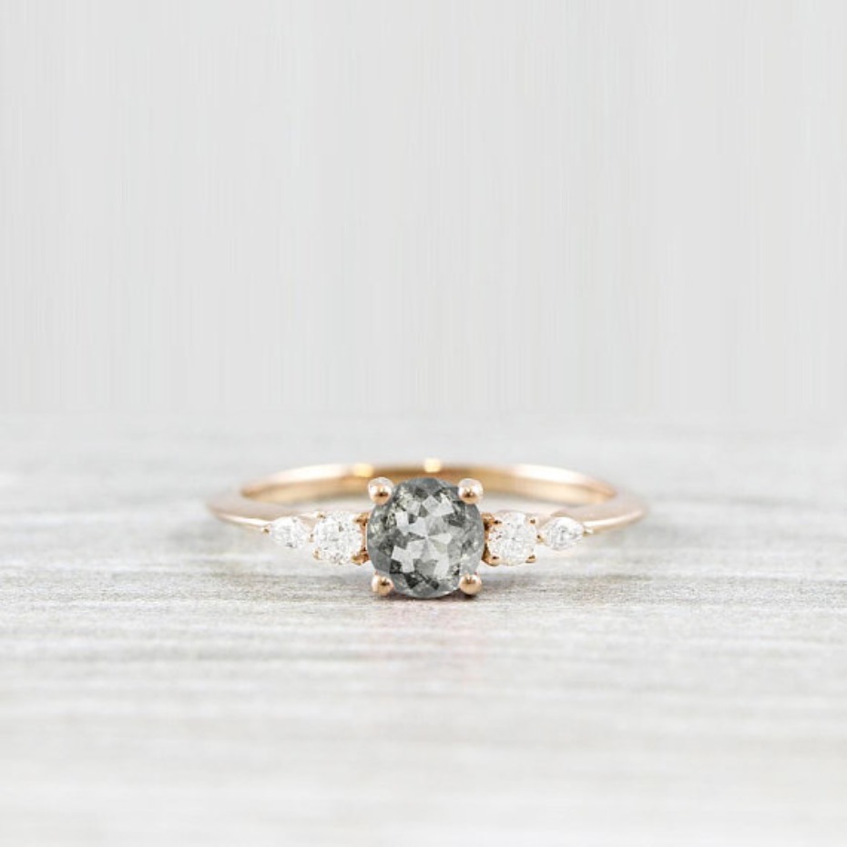 Aardvark Jewellery Salt and Pepper Diamond Engagement Ring
