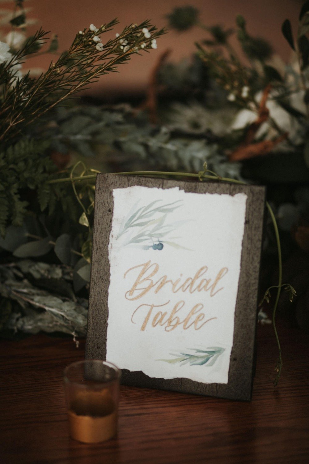 bridal party table sign